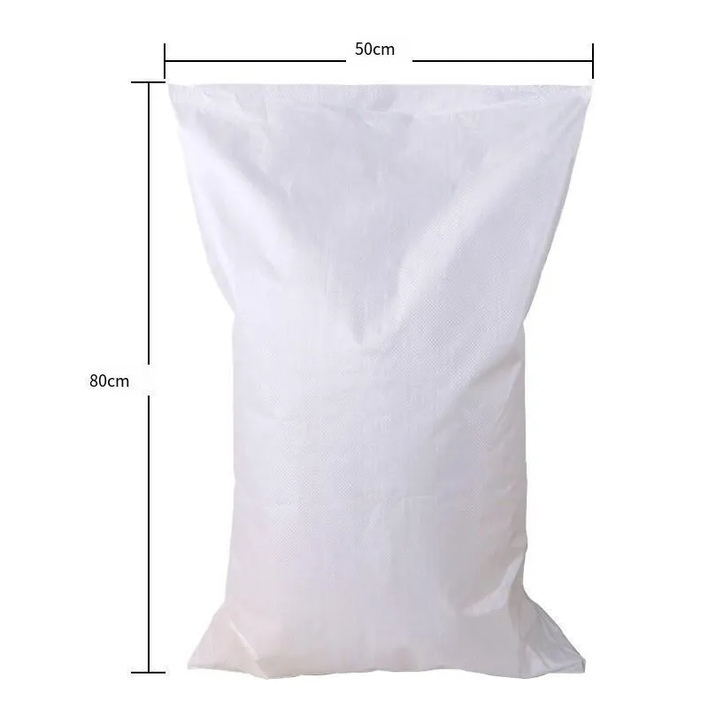 10 Pack White Moisture 50 * 80CM Proof And Waterproof Woven Bag Snakeskin Bag Express Parcel Bag Packing Load Carrying Bag