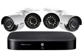 1080p HD 8-Channel Security System with 1080p HD Weatherproof Bullet Security Camera, Advanced Motion Detection and Smart Home Voice Control