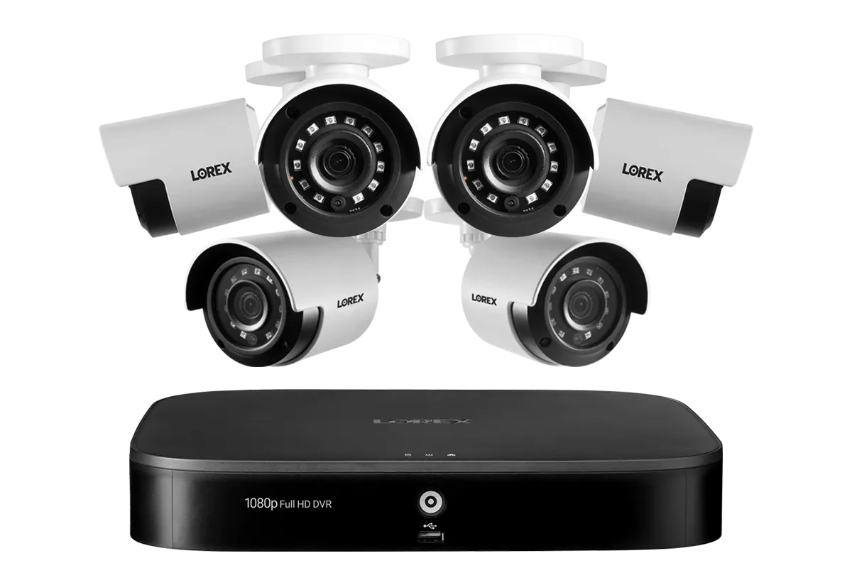 1080p HD 8-Channel Security System with Six 1080p HD Outdoor Cameras, Advanced Motion Detection and Smart Home Voice Control