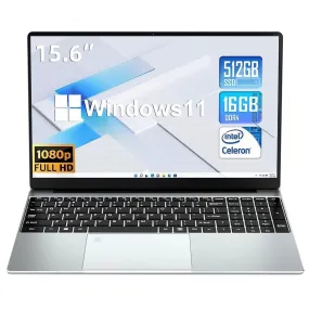 15.6" Windows 11 Pro Laptop with 16GB RAM 512GB SSD