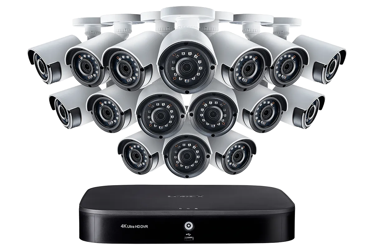 16-Channel Security Camera System with Sixteen 1080p Outdoor Cameras, 130ft Night Vision, 3TB Hard Drive