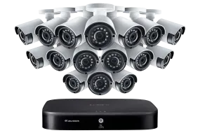 16-Channel Security Camera System with Sixteen 1080p Outdoor Cameras, 130ft Night Vision, 3TB Hard Drive