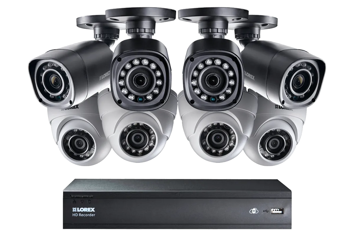 16 Channel Series Security DVR system with Lorex Cloud and 720p HD Cameras