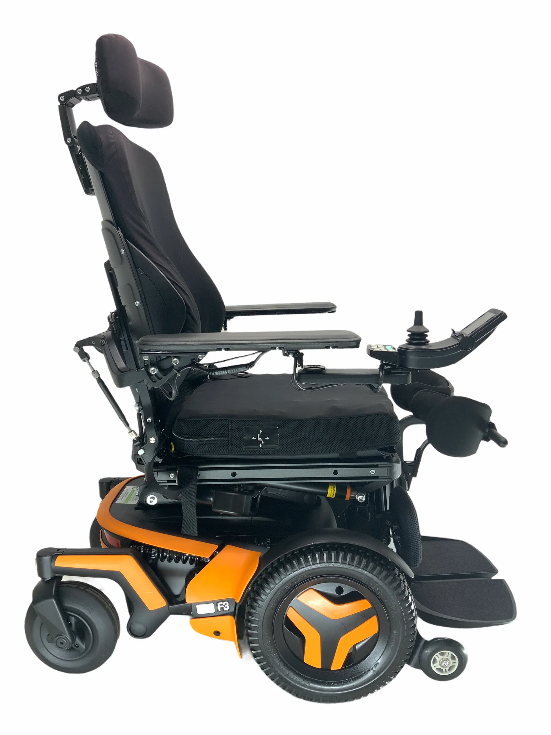 2019 Permobil F3 Rehab Power Chair | 17 x 18 Seat |  Tilt, Recline, Power Legs. Leg Extension, Seat Elevate, Anterior Tilt