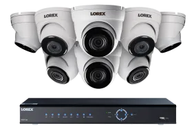 2K Super HD IP NVR security camera system with eight 2K (4MP) IP dome cameras, 130FT night vision