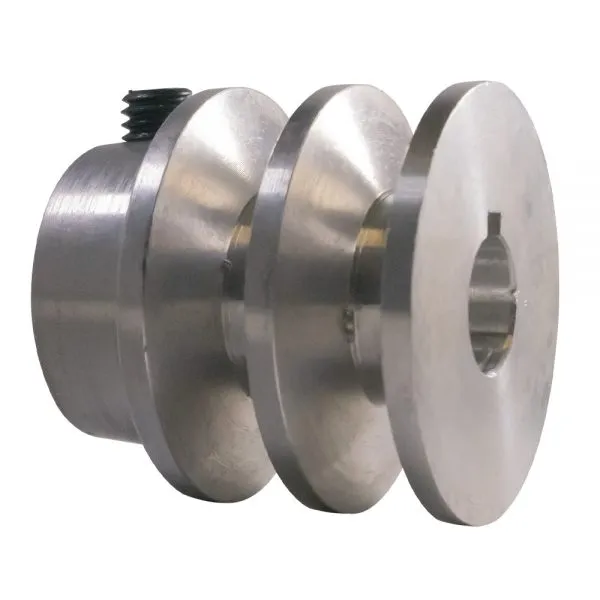 2" Aluminum Dual Belt Motor Pulley