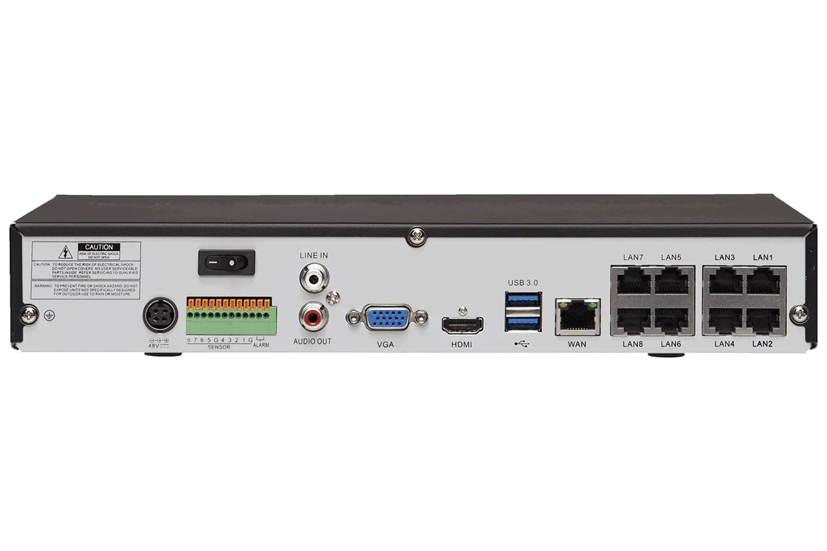 4K Ultra HD IP NVR system with eight 2K (5MP) IP cameras