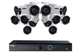 4K Ultra HD IP NVR system with twelve 2K (5MP) IP cameras