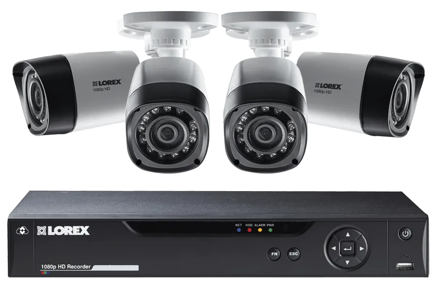 8 Channel HD MPX DVR with 1TB HDD, 4 1080p Cameras with 130FT Night Vision