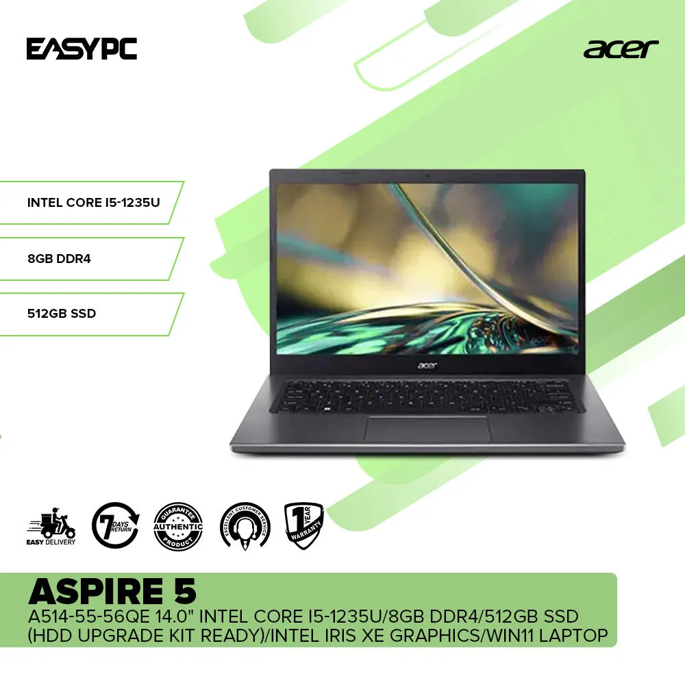 ACER ASPIRE 5 A514-55-56QE 14.0" Intel Core i5-1235U Laptop