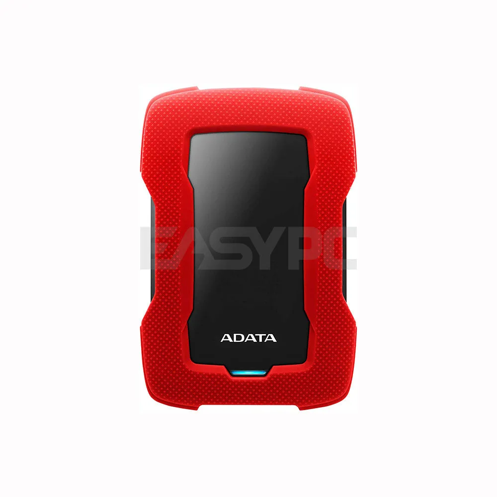 Adata AHD330-2TU31 2tb Best Storage for files High Performance 2.5 Red External Hard Disk Drive