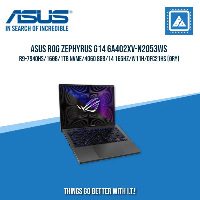 ASUS ROG ZEPHYRUS G14 GA402XV-N2053WS R9-7940HS/16GB/1TB NVME/4060 8GB | BEST FOR GAMING AND AUTOCAD LAPTOP