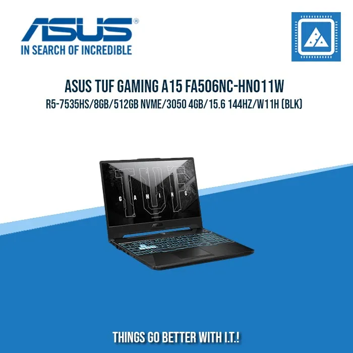 ASUS TUF GAMING A15 FA506NC-HN011W R5-7535HS/8GB/512GB NVME/3050 GB| BEST FOR GAMING AND AUTOCAD LAPTOP