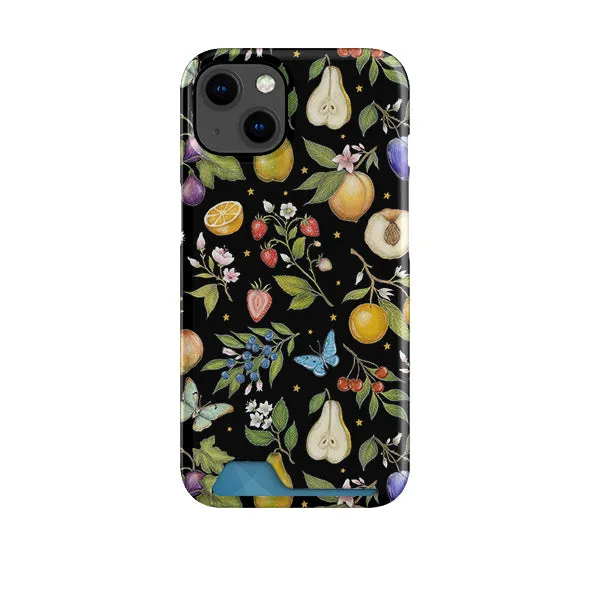 Black Fruits Case and Card Case By Catherine Rowe