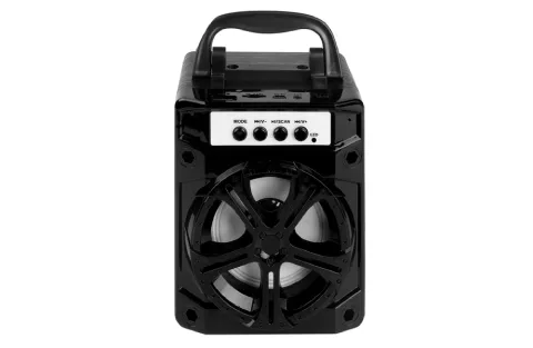 Fully Amplified 300 Watts Peak Power 6.5" Portable Bluetooth Speaker with LED Light, USB/SD/FM Radio, and Guitar/Microphone Input