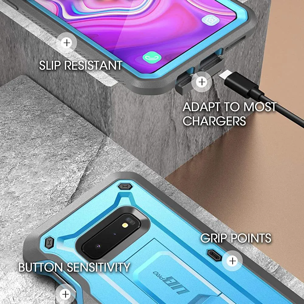 Galaxy S10e Unicorn Beetle Pro Full Body Rugged Holster Case-Blue