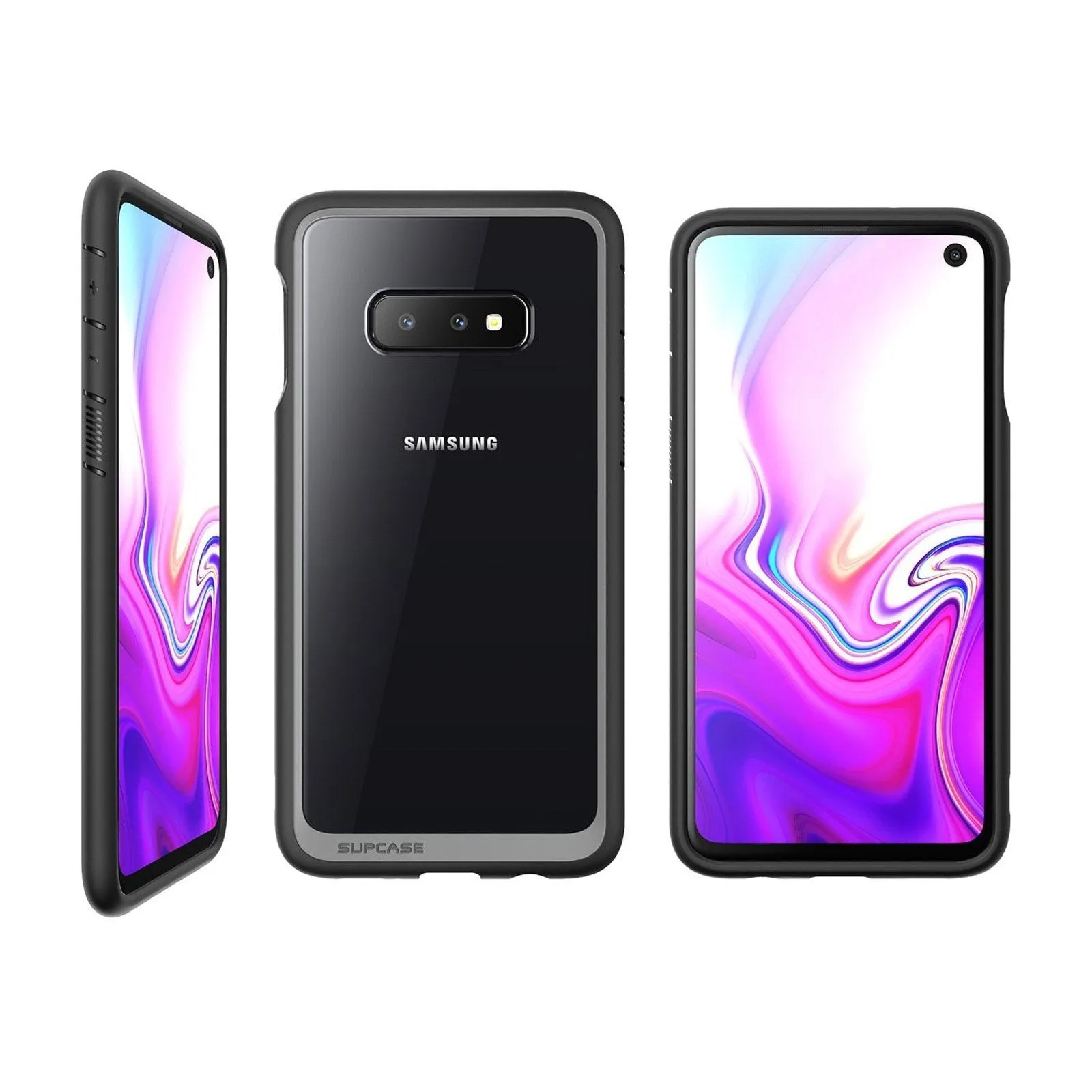 Galaxy S10e Unicorn Beetle Style Clear Case-Black