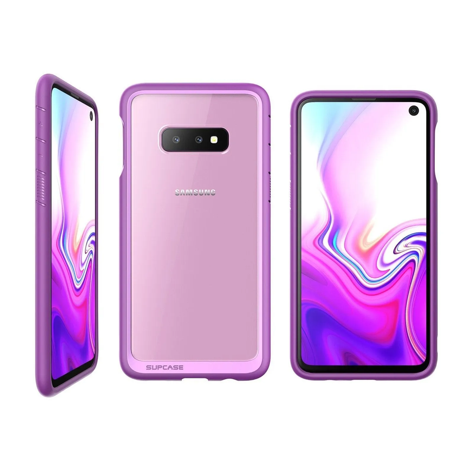 Galaxy S10e Unicorn Beetle Style Clear Case-Purple