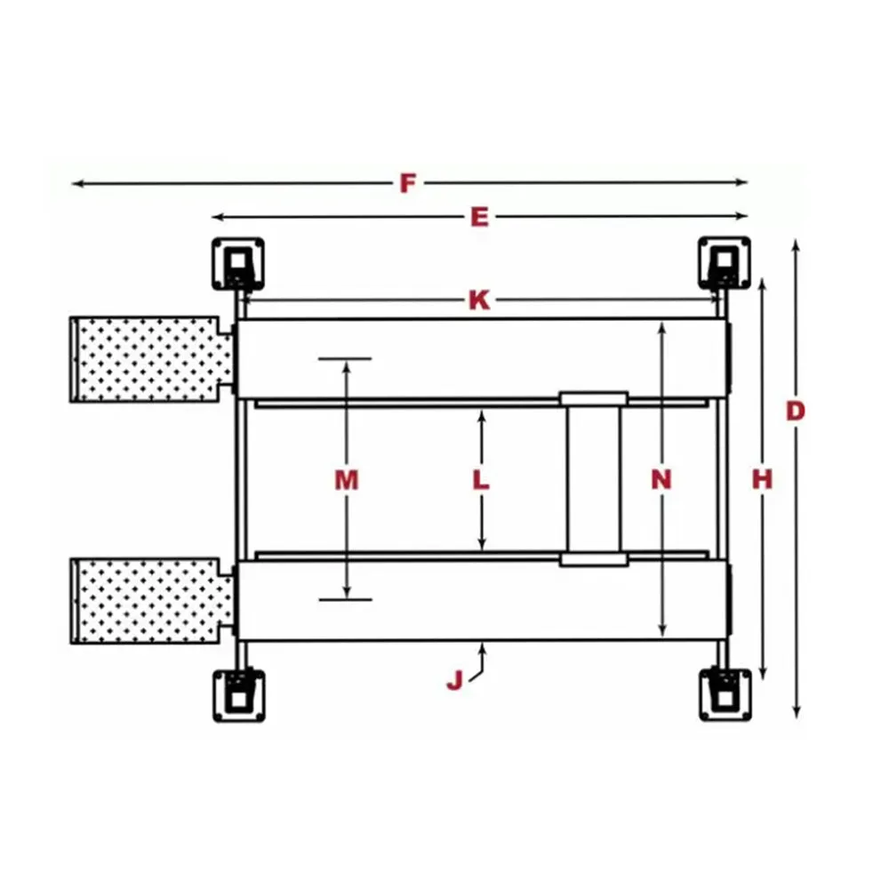 GrandPrix GP-9F 9,000 lbs. Capactiy 4 Post Lift Package