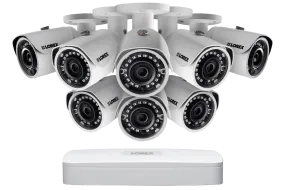 High Definition IP Security Camera System with 8 Channel NVR and 8 Outdoor 2K (3MP) IP Cameras