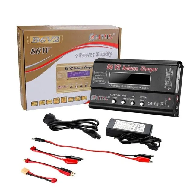 HTRC Imax b6 v2 Balance Charger 80W Professional Digital Discharger For LiHV LiIonLiFe NiCd NiMH PB Battery LiPo Charger