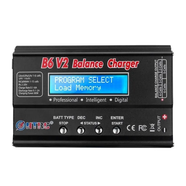 HTRC Imax b6 v2 Balance Charger 80W Professional Digital Discharger For LiHV LiIonLiFe NiCd NiMH PB Battery LiPo Charger