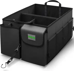 ITEM# 0041   Drive Auto Car Trunk Organizer - Collapsible, Multi-Compartment Automotive SUV Car Organizer for Storage w/ Adjustable Straps - Truck & Car Accessories for Women and Men (Watch Video)