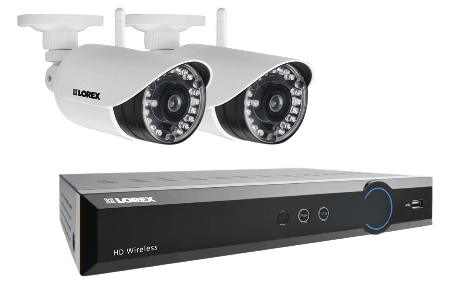 LH041 Eco Series 4-Channel Security Camera System with Weatherproof Wireless Cameras