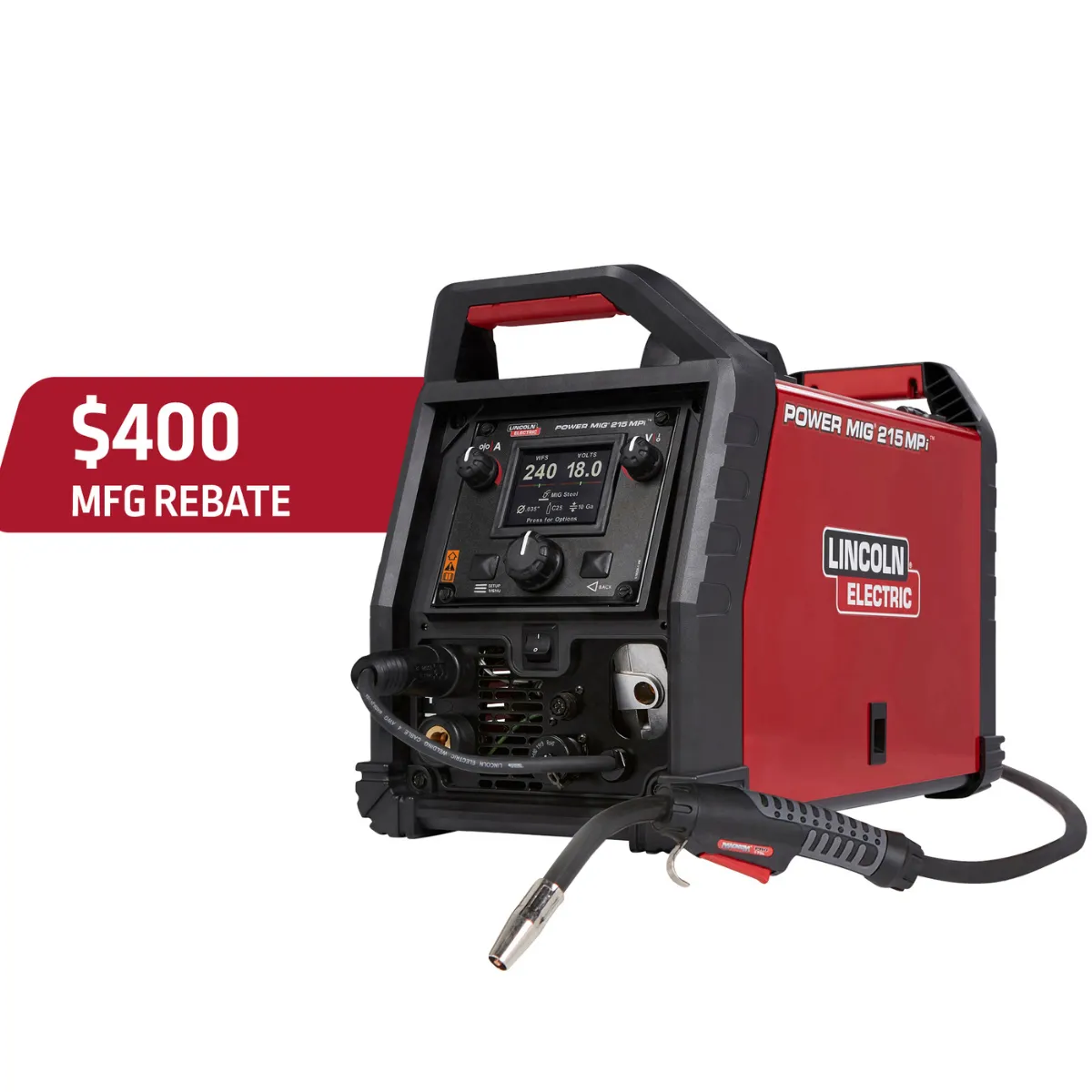 Lincoln POWER MIG 215 MPi Multi-Process Welder - K4876-1