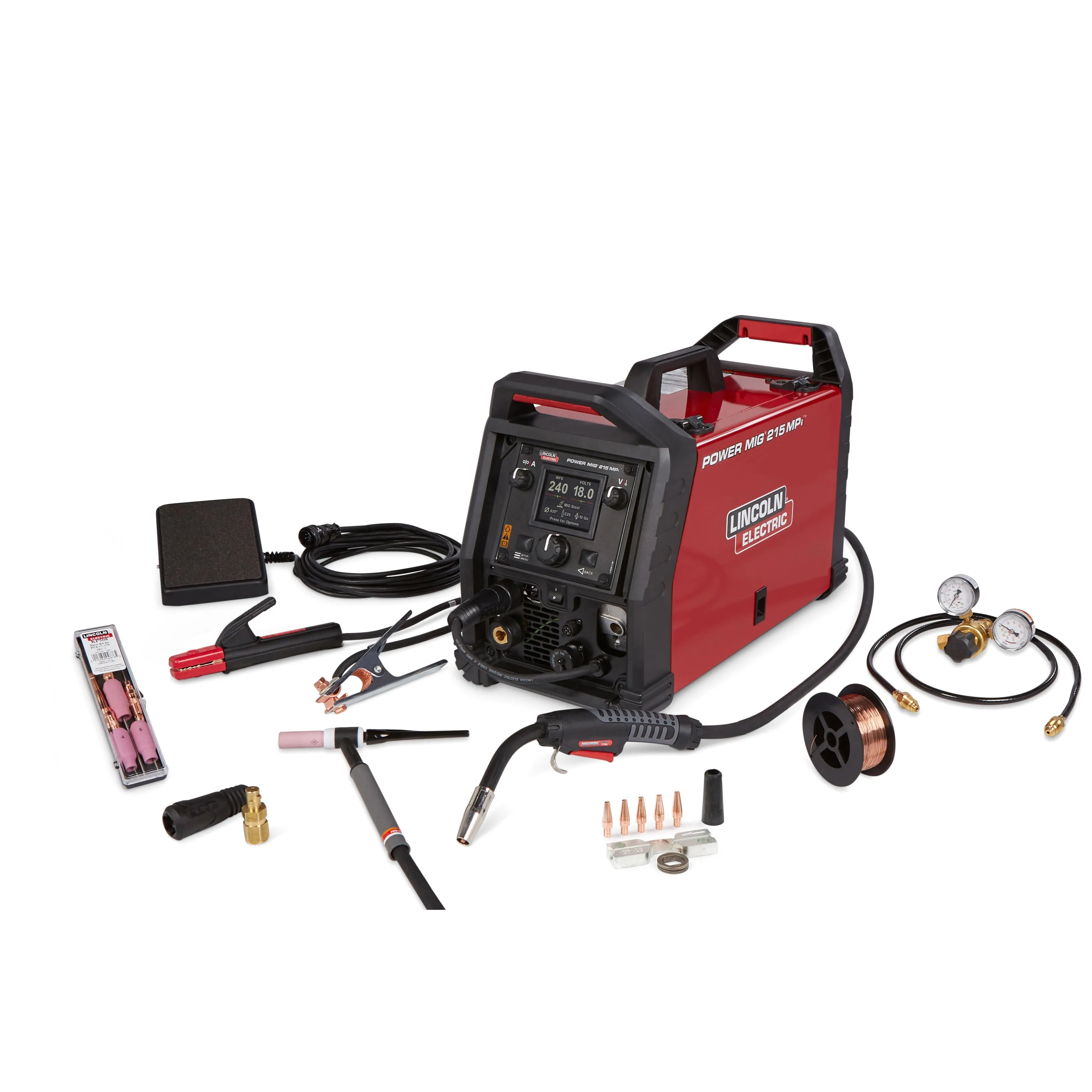 Lincoln POWER MIG 215 MPi Multi-Process Welder TIG One Pak K4878-1