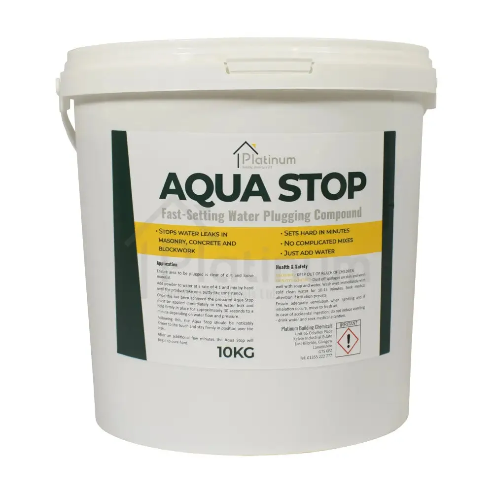 Platinum Aqua Stop - Fast Set Plugging Mortar