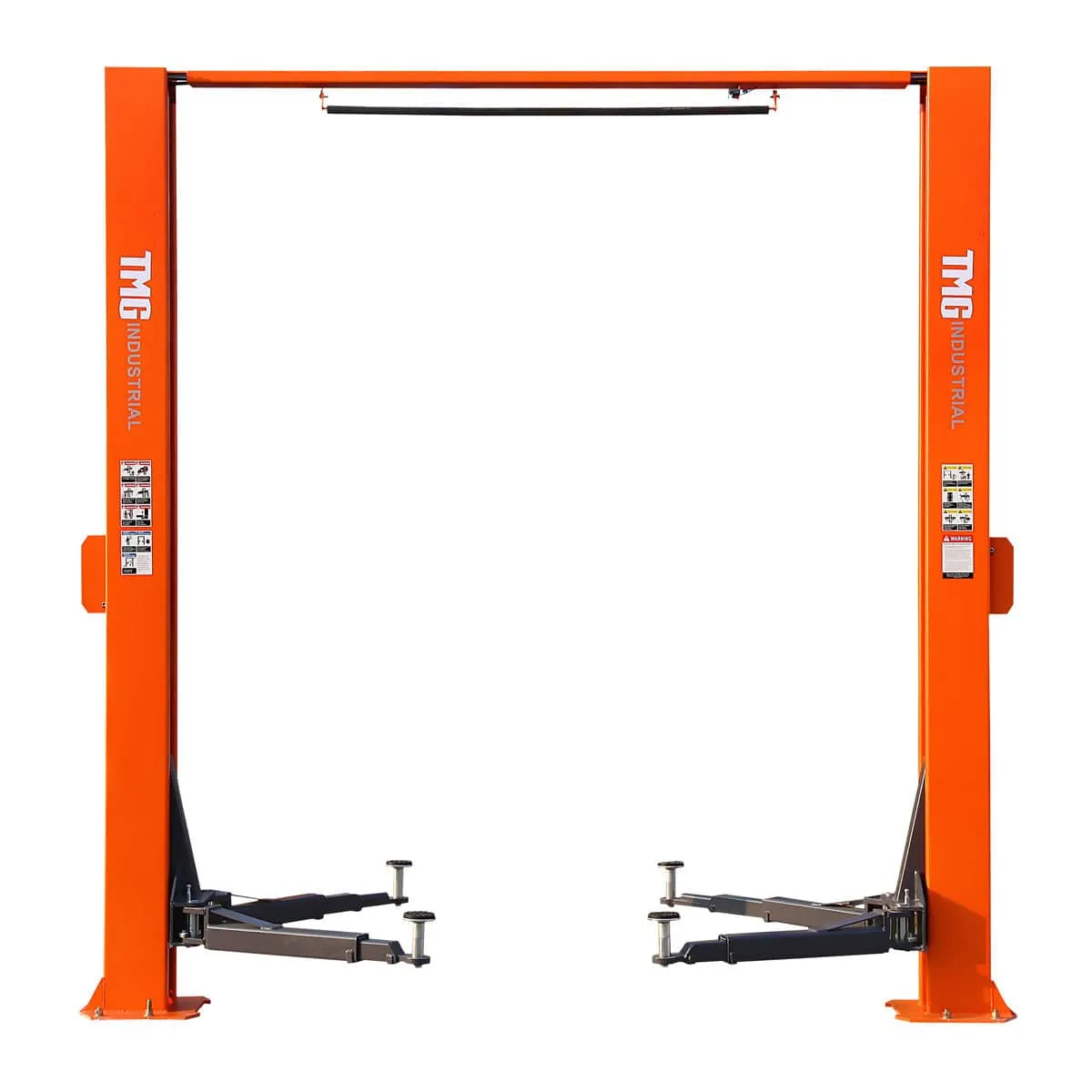 TMG Industrial 10,000-lb Two Post Overhead Auto Lift, Symmetric Arms, 72” Lift Height, Dual-Point Lock Release, TMG-ALT100