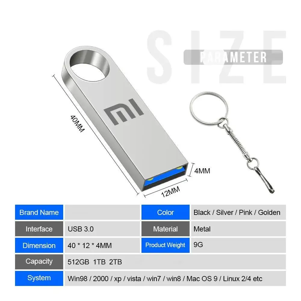 Xiaomi MIJIA Waterproof USB Flash Drive: High-Speed Portable Storage